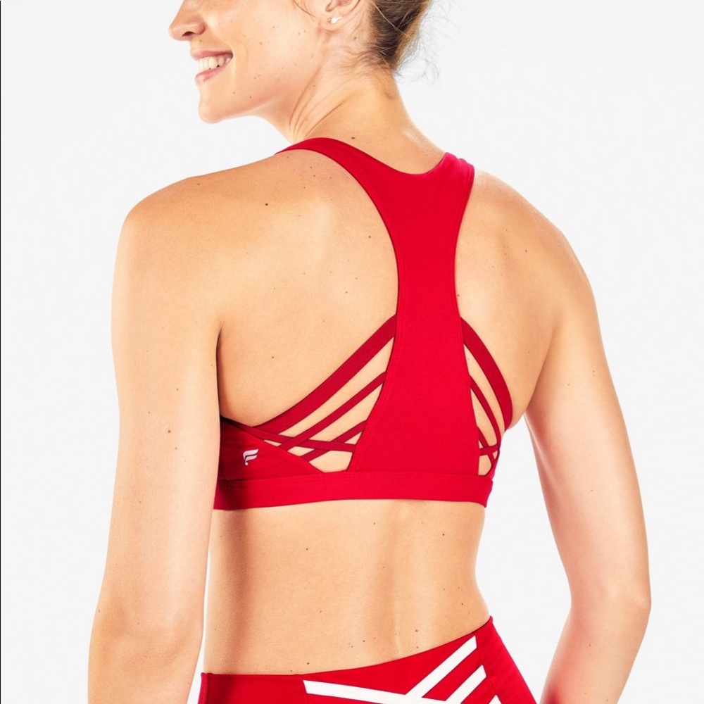 Fabletics Kessler Medium Impact Strappy Sports Bra